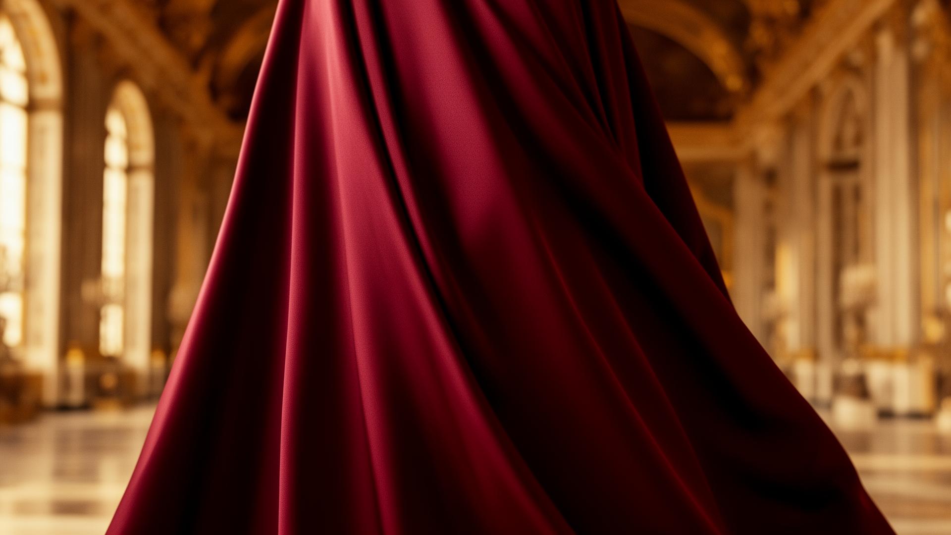 Luxury silk fabric detail